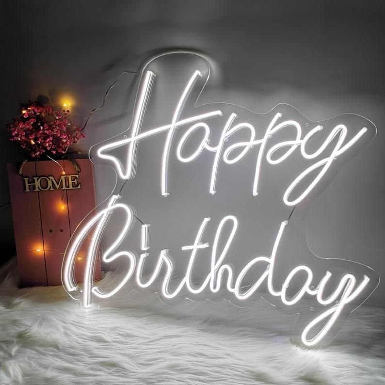 Rebow NO MOQ Free Design Neon Personalised Birthday Sign Led Custom Neon Light Letter Custom for Backdrop Decor